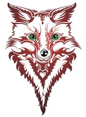 Vector image of an fox