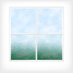 Frosted glass window