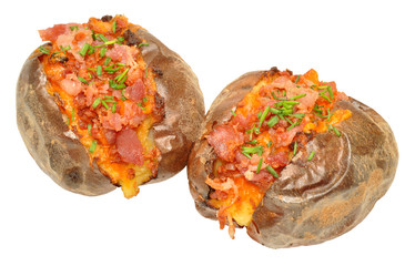Bacon And Cheese Filled Baked Potatoes