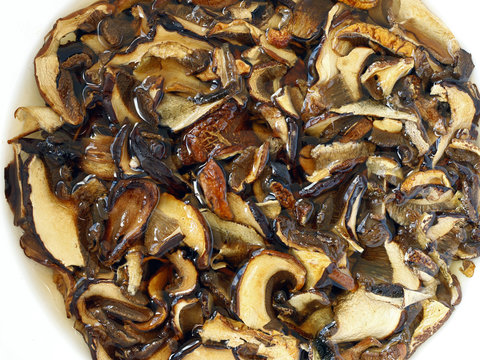 Soaked Dried Mushrooms