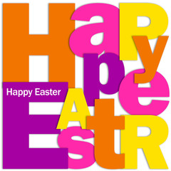 “HAPPY EASTER” Card (icon symbol design decorated)