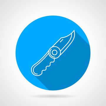 recommend clip art: Blue vector icon for pocket knife
