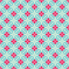 Seamless flower geometric pattern