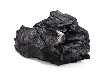 Coal on Isolated White Background