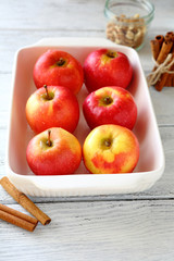 Juicy apples in a bowl