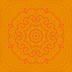 indian orange pattern