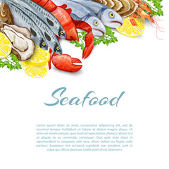 Seafood Products Background
