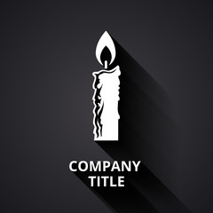 Modern candle logo