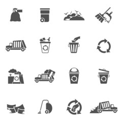 Garbage Icons Black