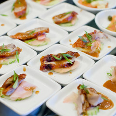 Appetizers and finger food-closeup