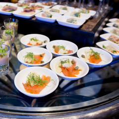 Appetizers and finger food-closeup