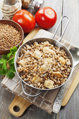 Buckwheat porridge with meat