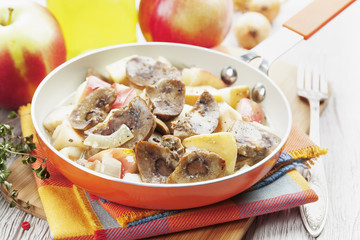 Kidneys beef in cider