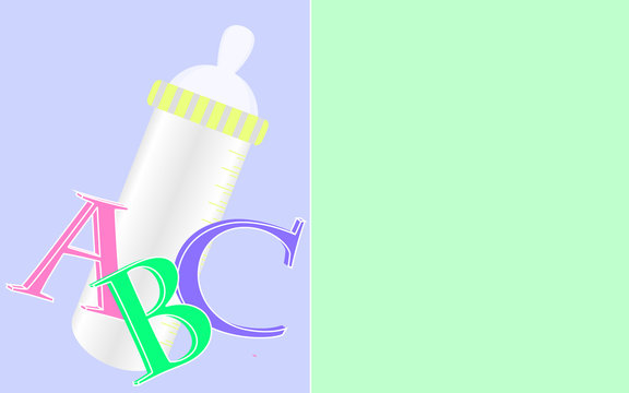 Background with baby bottle