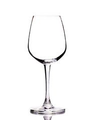 Empty wine glass. isolated on a white background