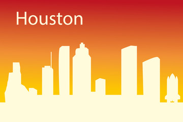 Fototapeta premium houston city silhouette