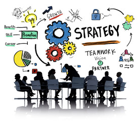 Strategy Solution Tactics Teamwork Growth Vision Concept