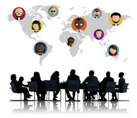Global Community World Social Networking Connection Concept