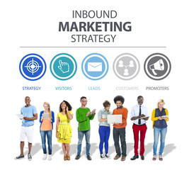 Fototapeta premium Inbound Marketing Strategy Advertisement Commercial Concept