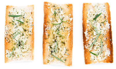 Herb Butter Baguette over white