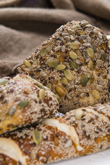 Fresh baked Pretzel Rolls (with seeds)