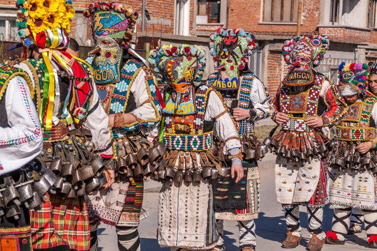 Colorful costumes and masks