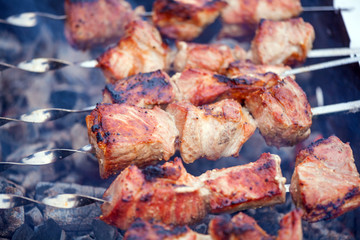 Hot Pork Kebabs with Smoke