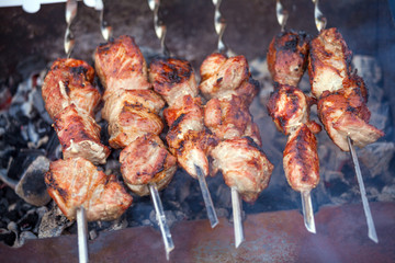 Hot Pork Kebabs with Smoke
