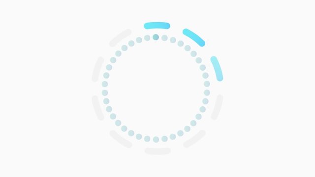 animated two loading circles created from blue elements