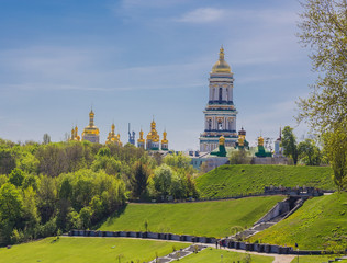 Fototapeta na wymiar Church of famous Kiev Pechersk Lavra Monastery