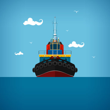 Tugboat for towage and mooring of other courts