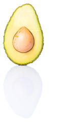 Avocado fruit over white background