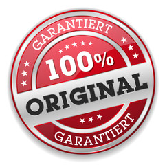 Roter 100 Prozent Original Siegel Mit Silber Rand