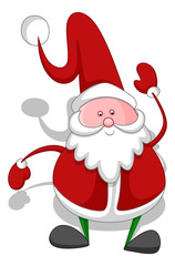 Cartoon Santa - Christmas Vector Illustration