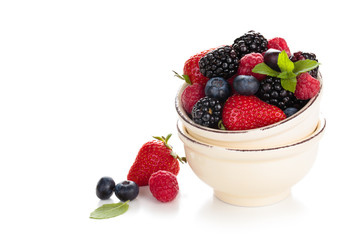 Fresh fruits in bowl.