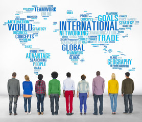 International World Global Network Globalization Concept