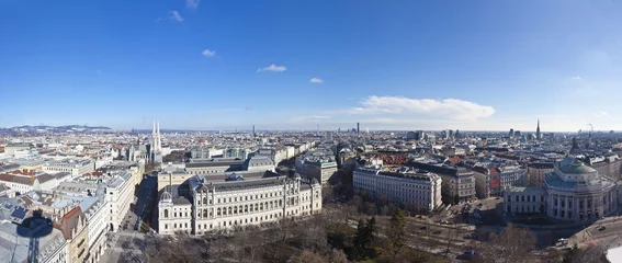 Wandcirkels tuinposter Cityscape of Vienna - view point central Vienna Town Hall © Creativemarc