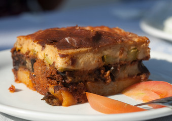 Greek cuisine. Moussaka.