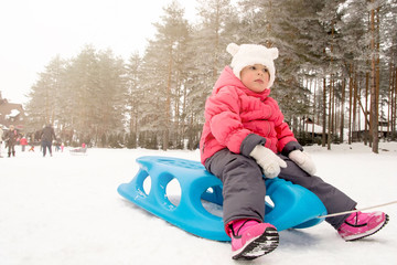Child on sled