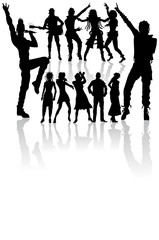 dancing and singing people new set