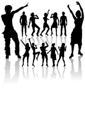dancing and singing people new set