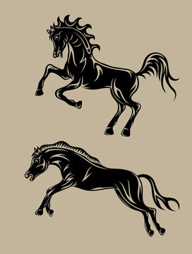 Horse Animal Pet Mammal Tattoo Black Silhouette Icon Vector  stock vector  2346239  Crushpixel