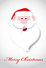 Santa Face Christmas Vector Illustration