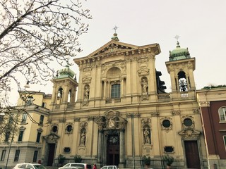 Fototapeta na wymiar Milano, chiesa di Santa Maria Segreta - Piazza Nicolo Tommaseo