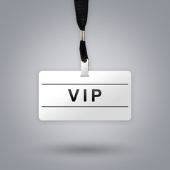 VIP or Very Important Person on badge