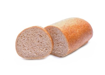 Fresh bread isolated on white background