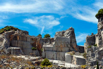 Fototapeta na wymiar Marble Quarry - Palmaria island Italy