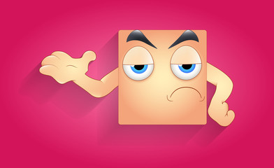 Angry Smiley Expression Vector