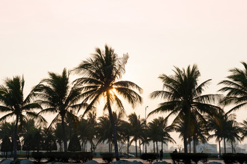 View from beach on Danang, Vietnam