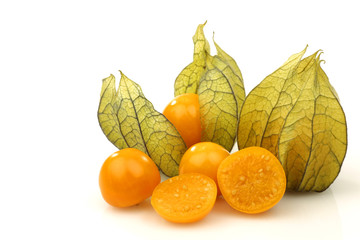 physalis fruit (Physalis peruviana) and some cut ones